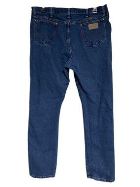 Wrangler Relaxed Fit Blue Denim Jeans Classic Fit Mens Size 40 Measures 37X33